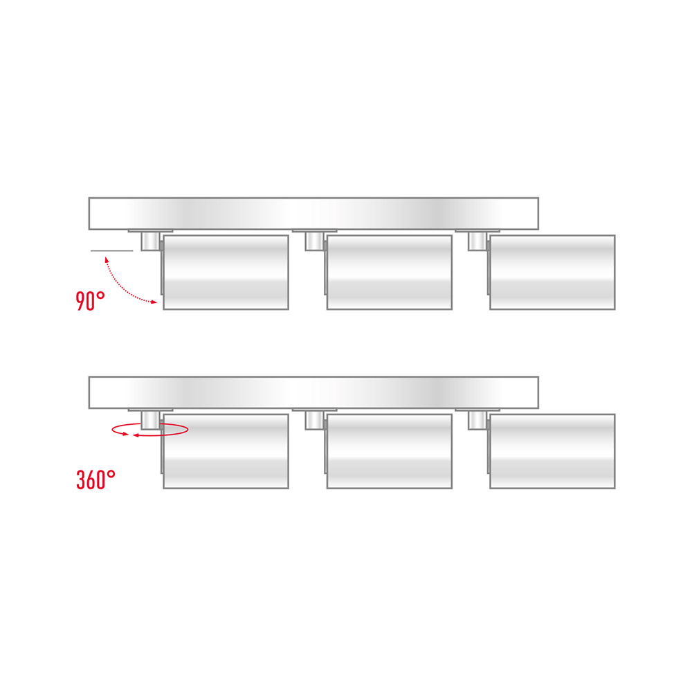 Спот Maxus 3xGX10 білий 3-MAX-SL-GU10-WH