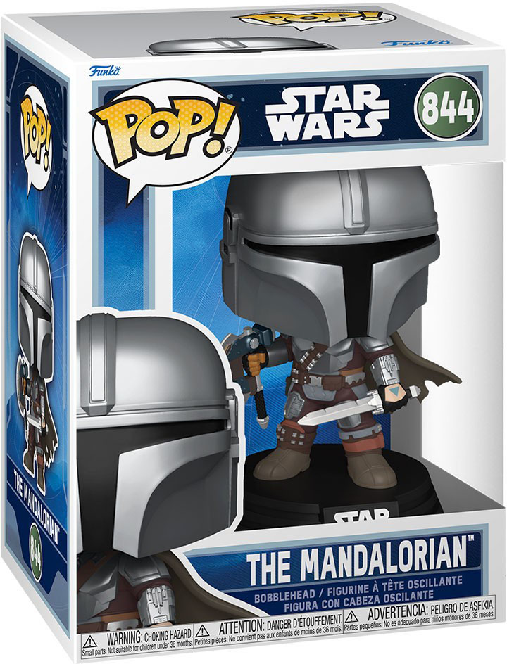 Фигурка коллекционная Funko POP! серии Мандалорец и Грогу - Мандалорец с оружием 90824 — фото 1