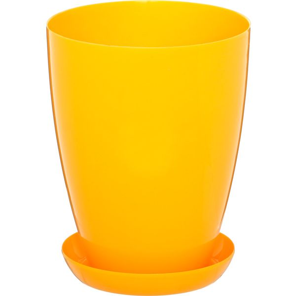 Горщик квітковий Омела 15 см темно-жовтий