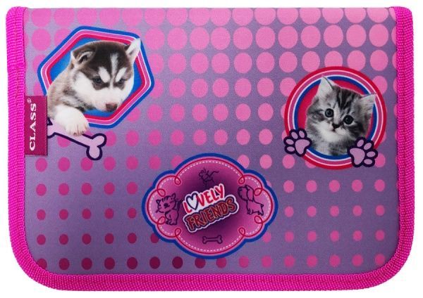 Пенал Lovely Friends 210/70D PL 20203 CLASS розовый