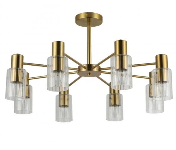 Люстра Miorro Impero металл/стекло8x40 Вт E14 медь 51-311-065