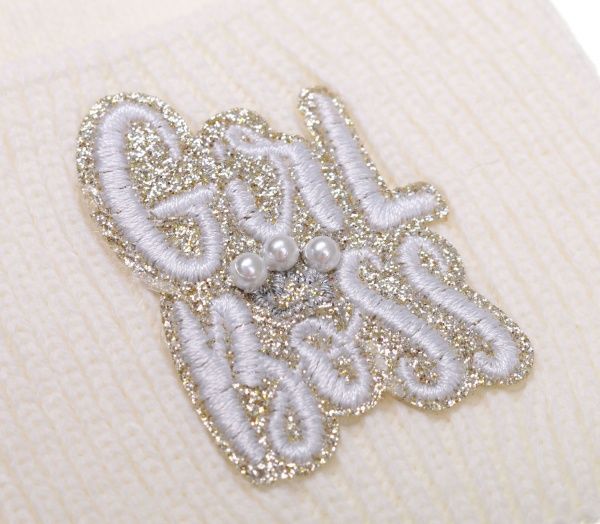 Шапочка дитяча для дівчинки Kraft+ арт. 2642 р.50-52 молоко 