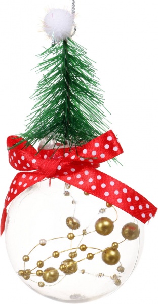 Декоративна підвіска Куля 13 см прозорий HFG20058