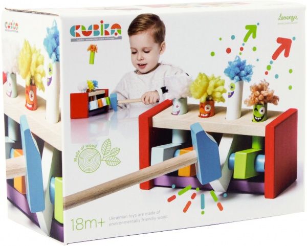 Іграшка дерев'яна Левеня Cubika Клоуни-стрибунці