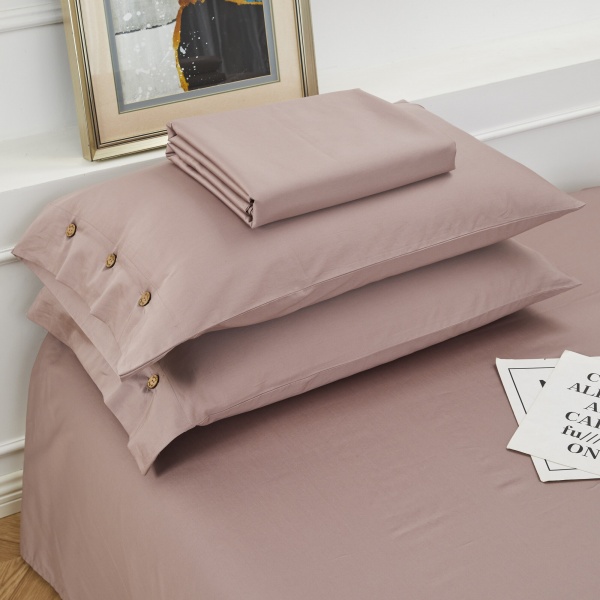 Комплект постельного белья Solid 2 однотонный бежевый La Nuit 