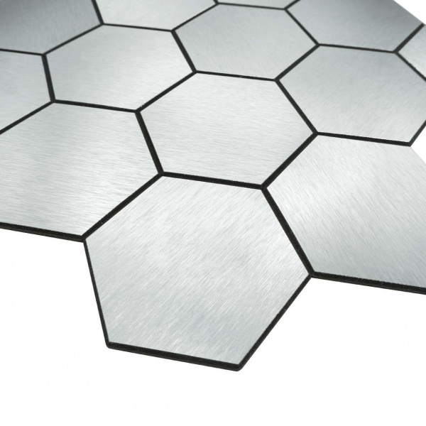 Декоративная панель EMERGO самоклеющая Шестигранная XL Срібло Home Inspire 