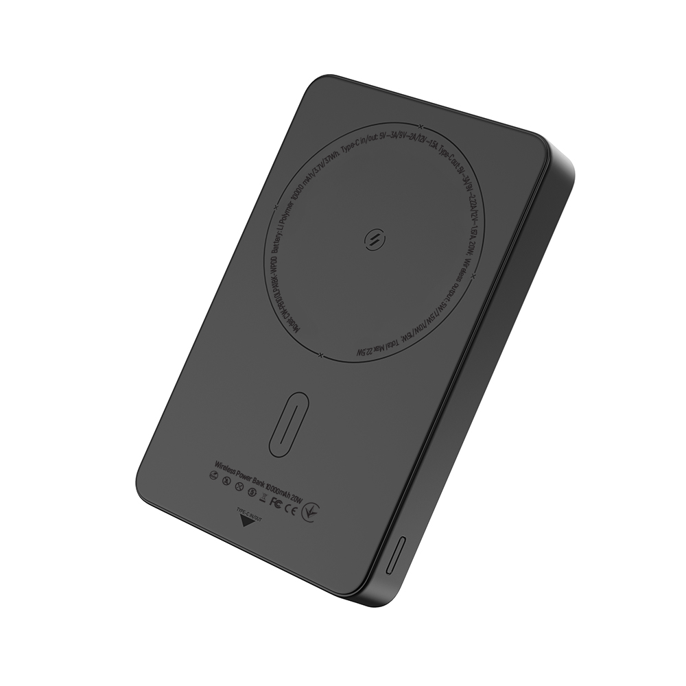 Повербанк ColorWay MagSafe Black 10000 mAh black (CW-PB100LPA1BK-WPDD)