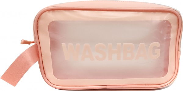 Косметичка прозора 24,5х9,5х14,5 см рожевий