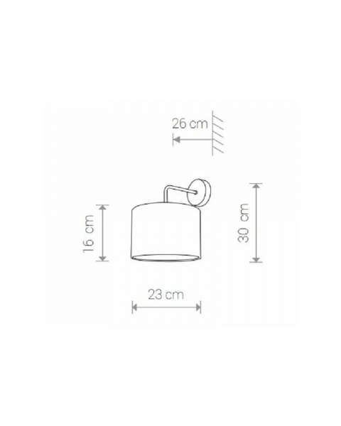 Бра Nowodvorski Alice 1x60 Вт E27 серый 9083 