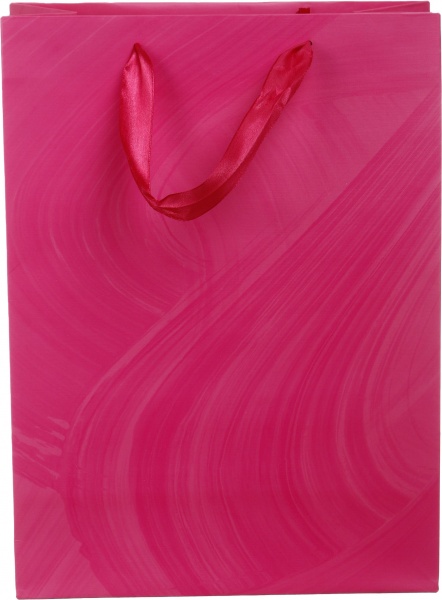 Пакет подарунковий XLL-1 D-1142 рожевий мазки фарби з ембоссінгом