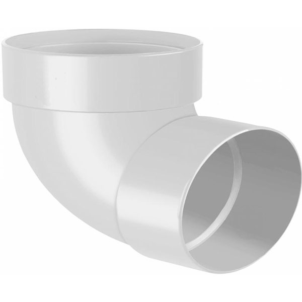 Відвід RAINWAY двомуфтовий 67° d75 мм білий 