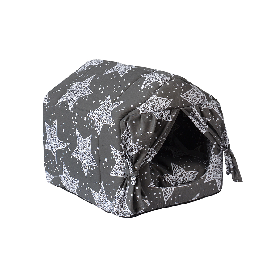 Будиночок для тварин 10 центів для Джека Фелідж білі зірки на сірому №2