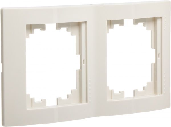 Рамка двомісна Lezard DERIY вертикальна кремовий 702-0300-152
