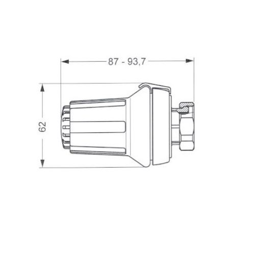 Комплект термостатичний Danfoss радіаторний RAS-CK + RLV-KS прямий