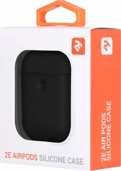 Чохол для навушників 2E для Apple AirPods Pure Color Silicone 3.0 мм black (2E-AIR-PODS-IBPCS-3-BK) 
