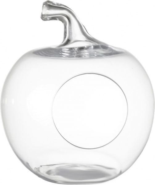 Ваза стеклянная прозрачная яблоко 23.5х20.5 см Теамо