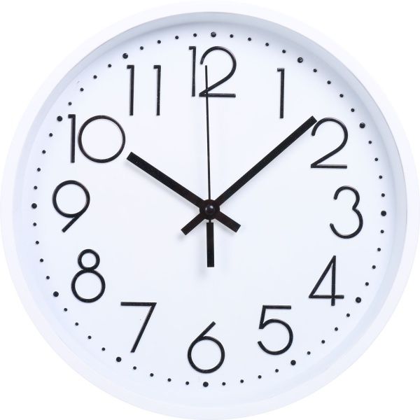 Часы настенные Instant 30 см белые с черными цифрами Ningbo Royal Clock