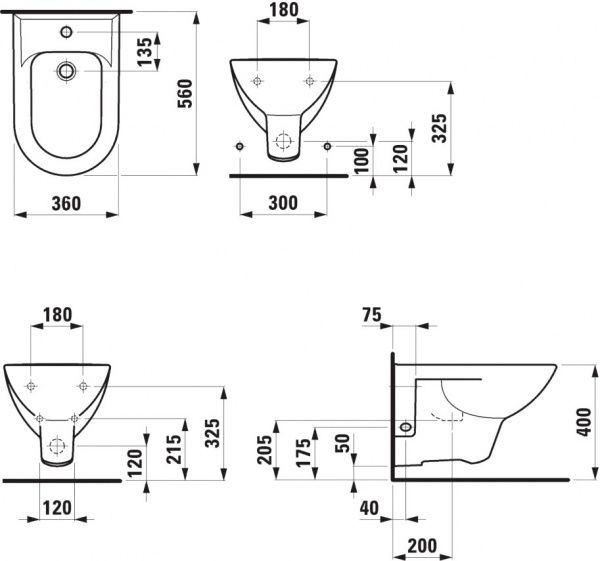 Биде подвесное LAUFEN Pro 3095.1
