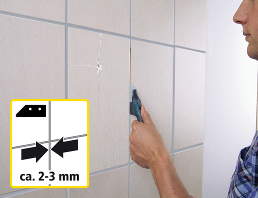 Скребок Wolfcraft для удаления плиточного раствора 5570000