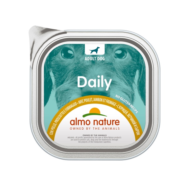 Паштет консервований для усіх порід Almo Nature без глютену Daily Dog з куркою 300 г