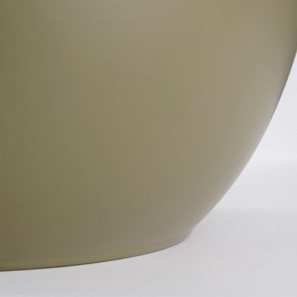 Вазон керамический Edelman Tusca 25 см круглый 8,95 л зеленый оливковый (1057291) 