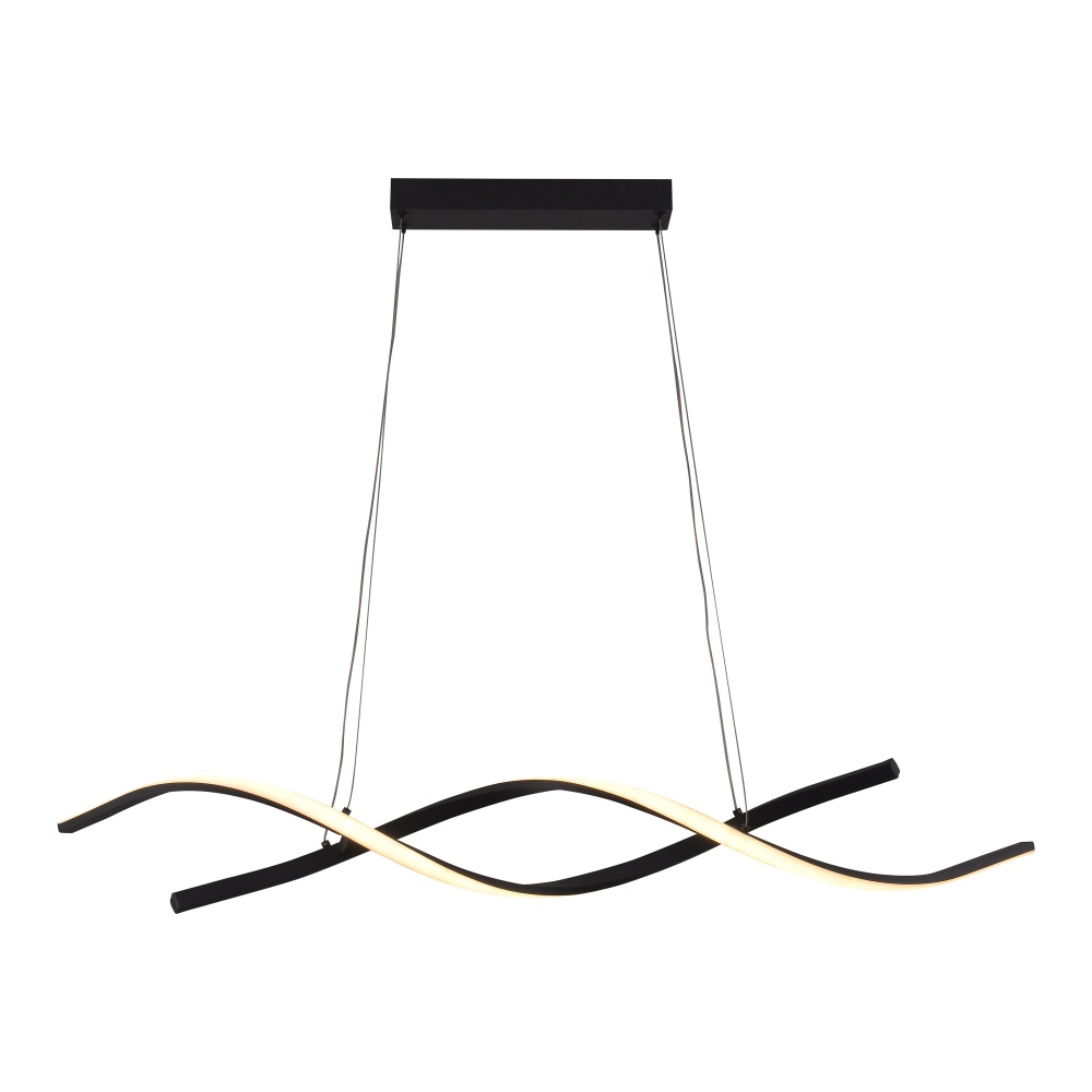 Люстра Miorro LED Monti пульт ДУ 2700-6000К 2600Лм 1000х150мм чорн алюм/акрил 2x52 Вт LED-модуль чорний 51-313-020