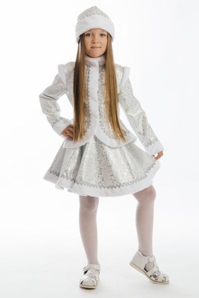 Костюм карнавальний КАРНАВАЛІЯ Снігуронька 5-7 р.122-128 білий 