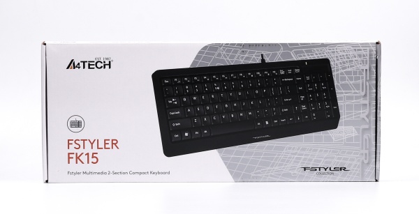 Клавіатура A4Tech FK15 (Black) (FK15 (Black)) Fstyler Wired Keyboard USB black 
