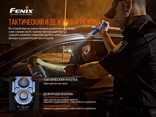 Фонарь Fenix РУЧНОЙ TK35UE V2.0 черный