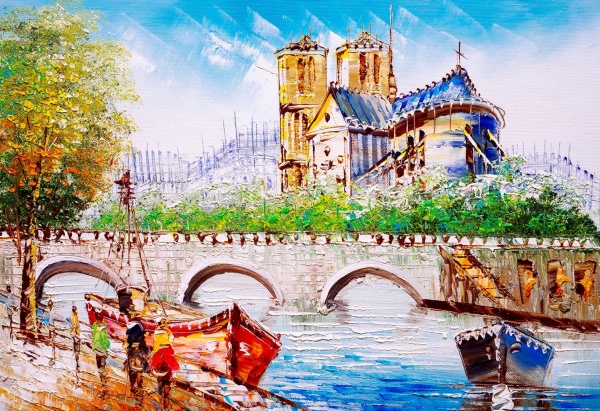 Репродукція Італія малюнок маслом 35x50 см Арт Фемелі 