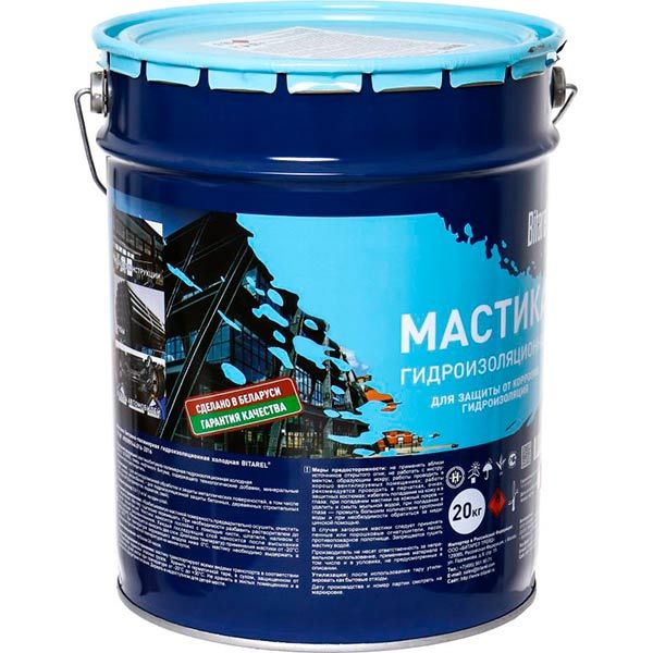 Мастика битумно-полимерная BITAREL Гидроизоляционная 20 л