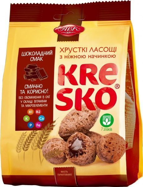 Хрустящие фигурки АВК Kresko Шоколадный вкус 74 г