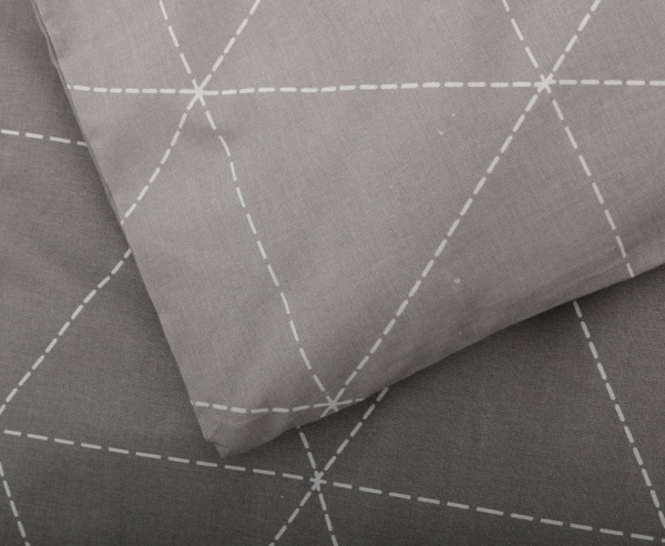 Комплект постільної білизни Rhomb 2 140 TC сірий La Nuit 