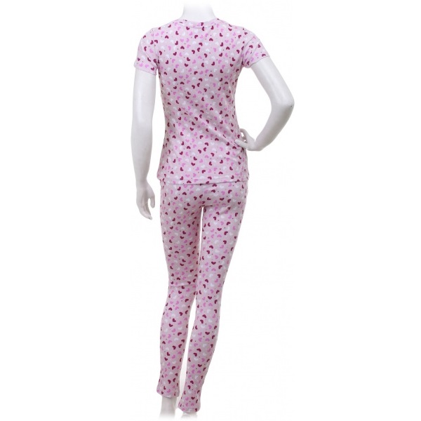 Піжама жіноча Flis clothes Серденько р. S рожевий із малюнком