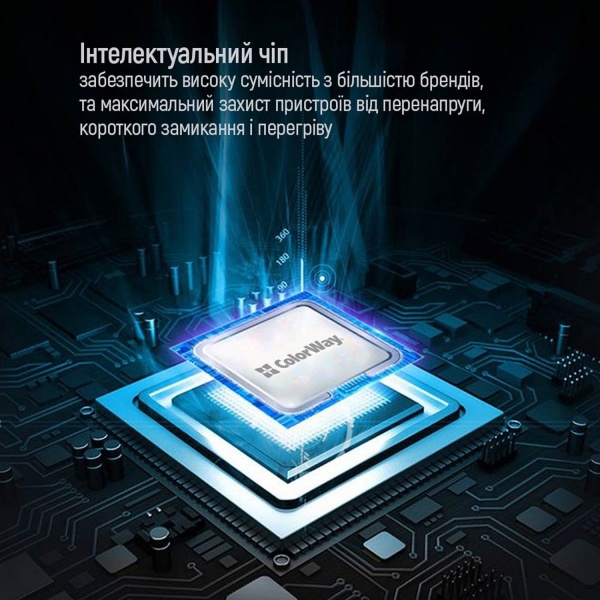 Автомобильное зарядное устройство ColorWay 2USB Quick Charge 3.0 (36W) белый 