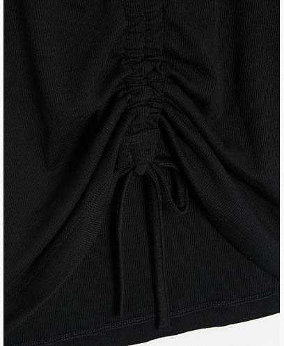 Футболка Nike W NSW ESSNTL RIB SS MD CRP TOP FB8276-010 р.L черный