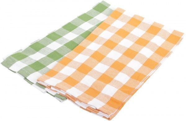 Набір рушників Checked 40x60 см UP! (Underprice) зелено-помаранчевий/клітчастий 