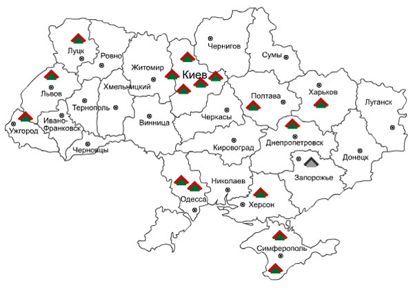 Нова Лінія на карті України
