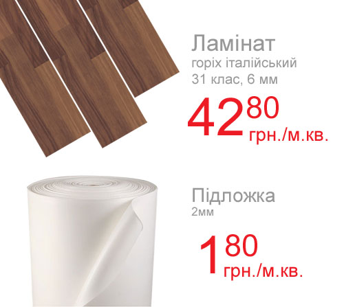 ламинат Kronoflooring Neutral Итальянский Орех и подложка 2 мм