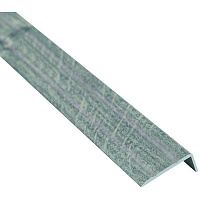 Поріжок алюмінієвий декорований Braz Line рифлений з отворами 24,5х10x900 мм дуб димчастий 