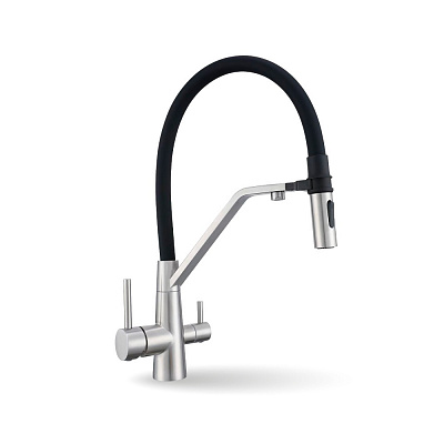 Смеситель для кухни FADO S.r.l MIX024011BN с подключением к фильтру никель Foggia