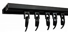 Карниз потолочный АЛЮТЕРРА 801056 двойной укомплектованный 250 см черный 
