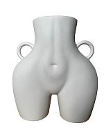 Ваза керамическая Nana ceramics Ким 25 см белый муар 