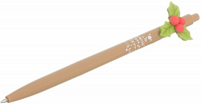 Ручка шариковая Новогодняя атрибутика Омела 