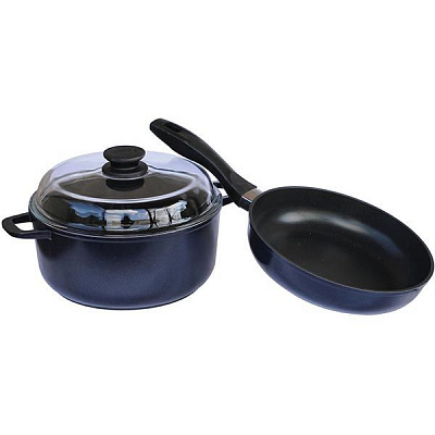 Набір посуду з антипригарним покриттям 3 предмети Індиго І22РС Biol