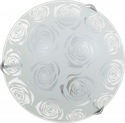 Светильник настенно-потолочный УТ Сяйво НПБ Роза 2x60 Вт E27 белый 3008 