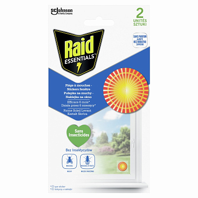 Пастка клейова Raid Наліпки від мух 2 шт
