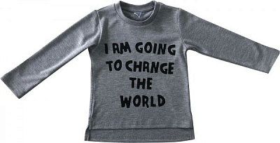 Джемпер детский Roksana Слова р.92-98 серый 1068/22005 