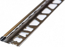 Профіль напівкруглий нержавіюча сталь 10 мм 2,7 м срібло глянець