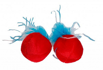 Іграшка для котів Lilli Pet М'ячик з хвостиком 7 см 2 шт.